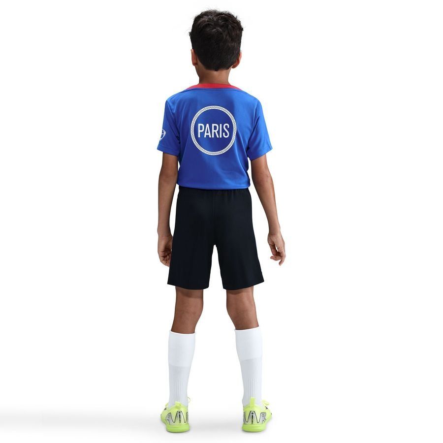 Paris Saint Germain Training Shorts Dri-FIT Strike 3rd - Black/Hyper Royal/Global Red Kids-SoccerKits Hub | Buy Soccer Jerseys Online